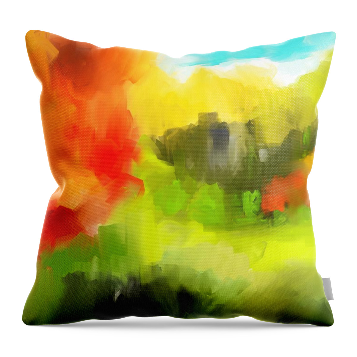 Abstract Throw Pillow featuring the digital art Abstract 112210 by David Lane