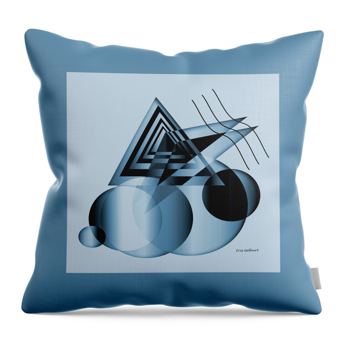 Abstract Throw Pillow featuring the digital art Abstract 1475 by Iris Gelbart