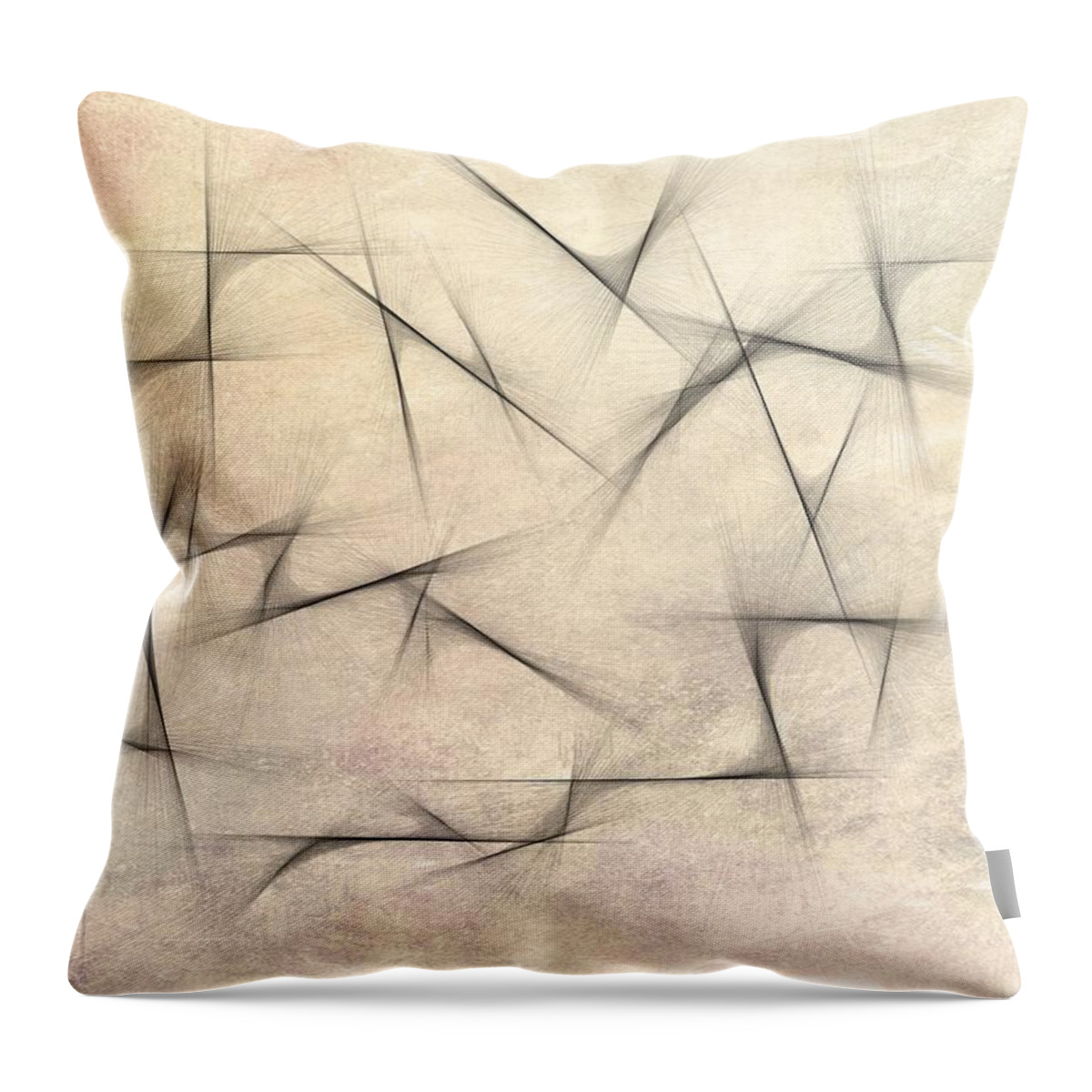 Charcoal Throw Pillow featuring the painting Abstract 1999 by Marian Lonzetta