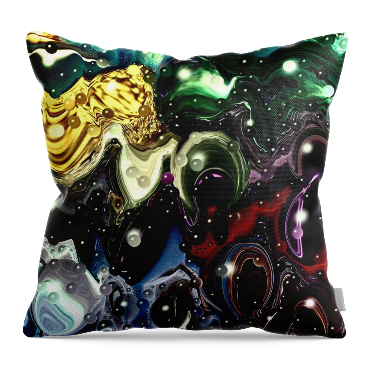 Digital Art Throw Pillow featuring the digital art Abstract 623165 by Belinda Cox