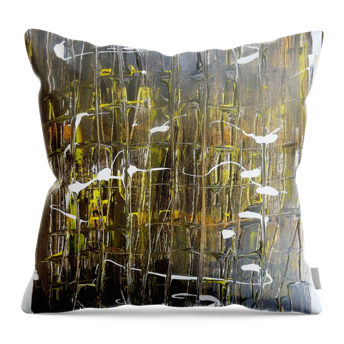 911 Throw Pillow featuring the painting Abstract 911 by Martha Mullins