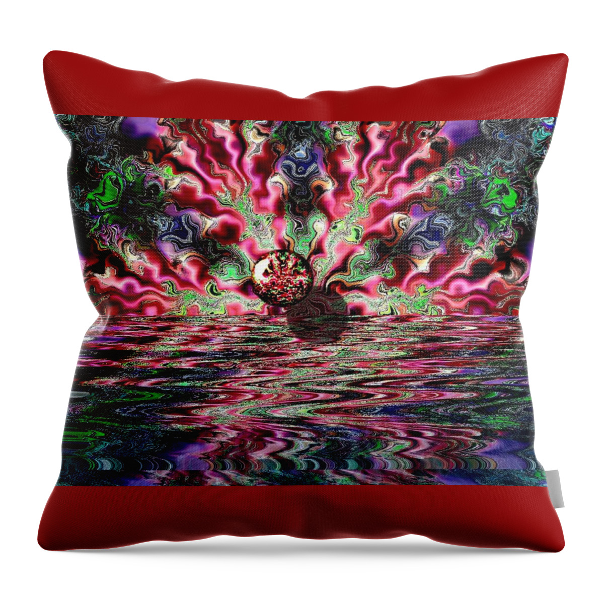 Digital Art Throw Pillow featuring the digital art Abstract 93016.1 by Belinda Cox