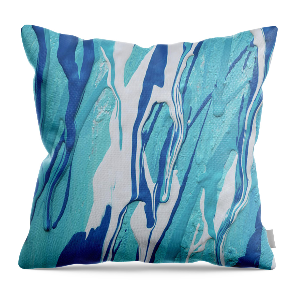 Abstract Throw Pillow featuring the painting Abstract A7816L by Mas Art Studio