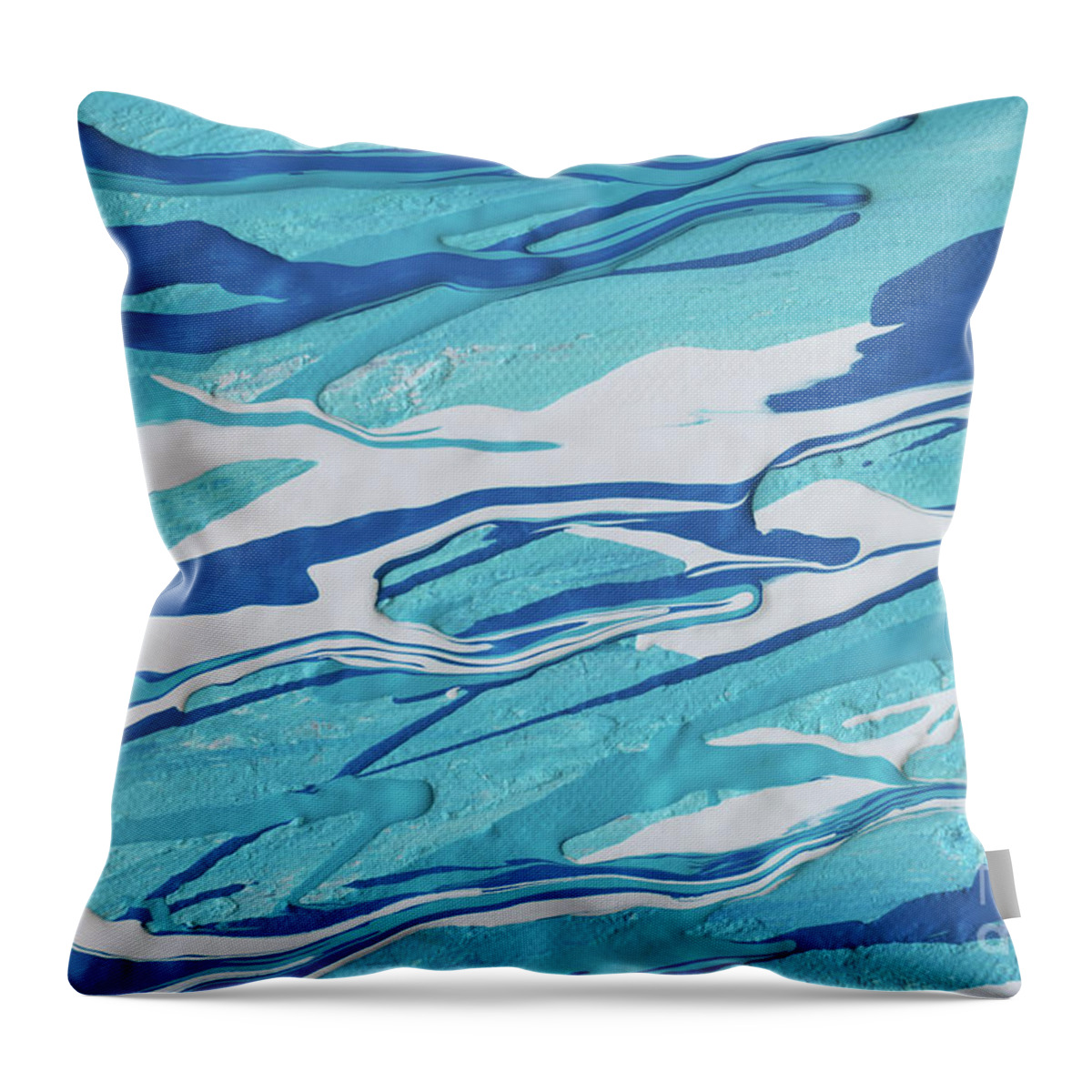 Martha Ann Throw Pillow featuring the painting Abstract A7816R by Mas Art Studio