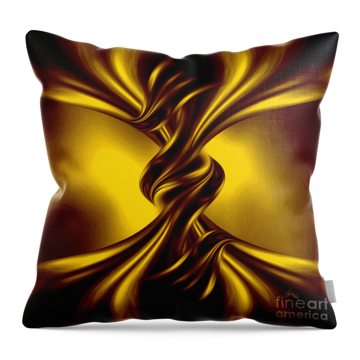 Rgiada Throw Pillow featuring the digital art Abstract art - The Knot by RGiada by Giada Rossi