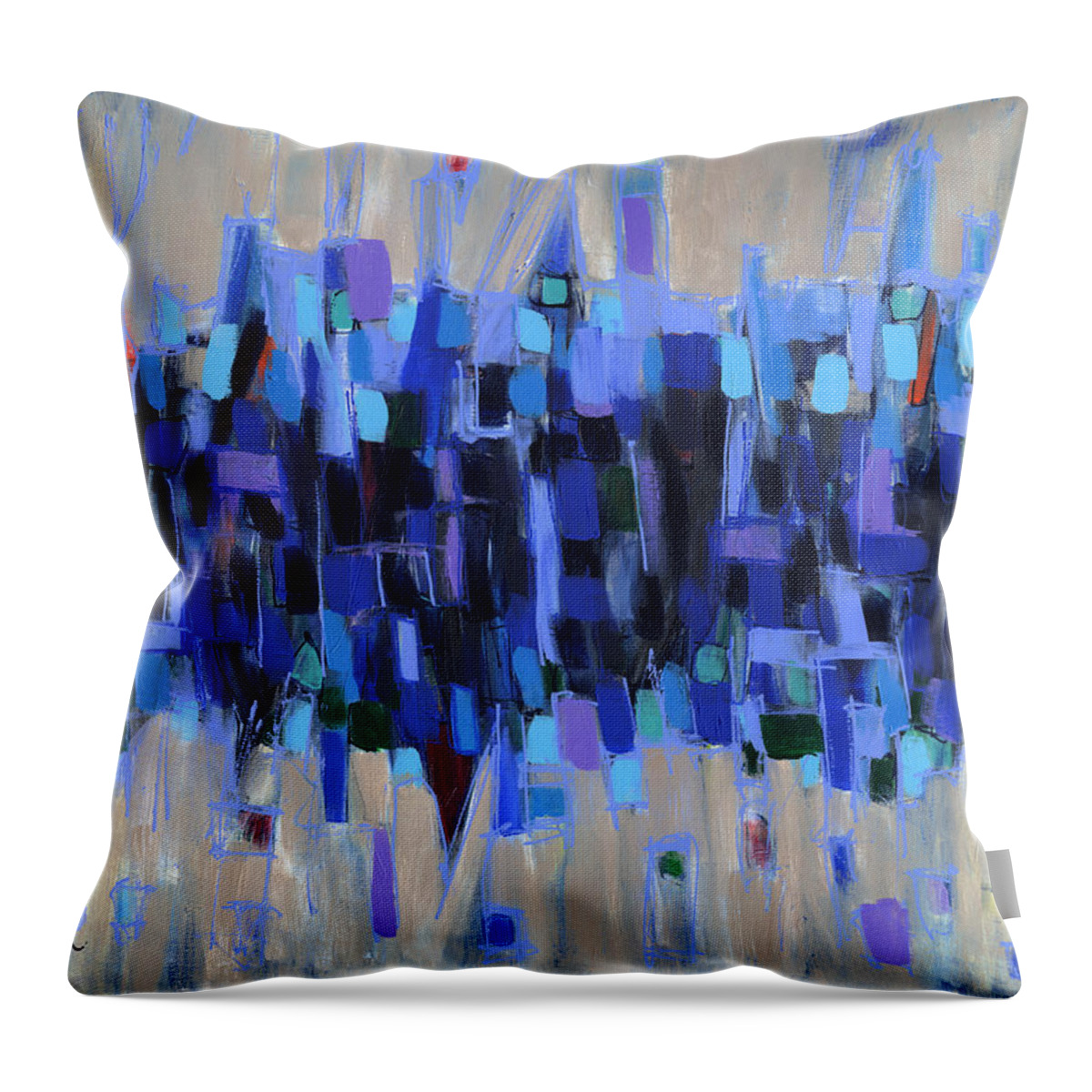 Abstract Throw Pillow featuring the painting Abstract Art Twenty-Three by Lynne Taetzsch