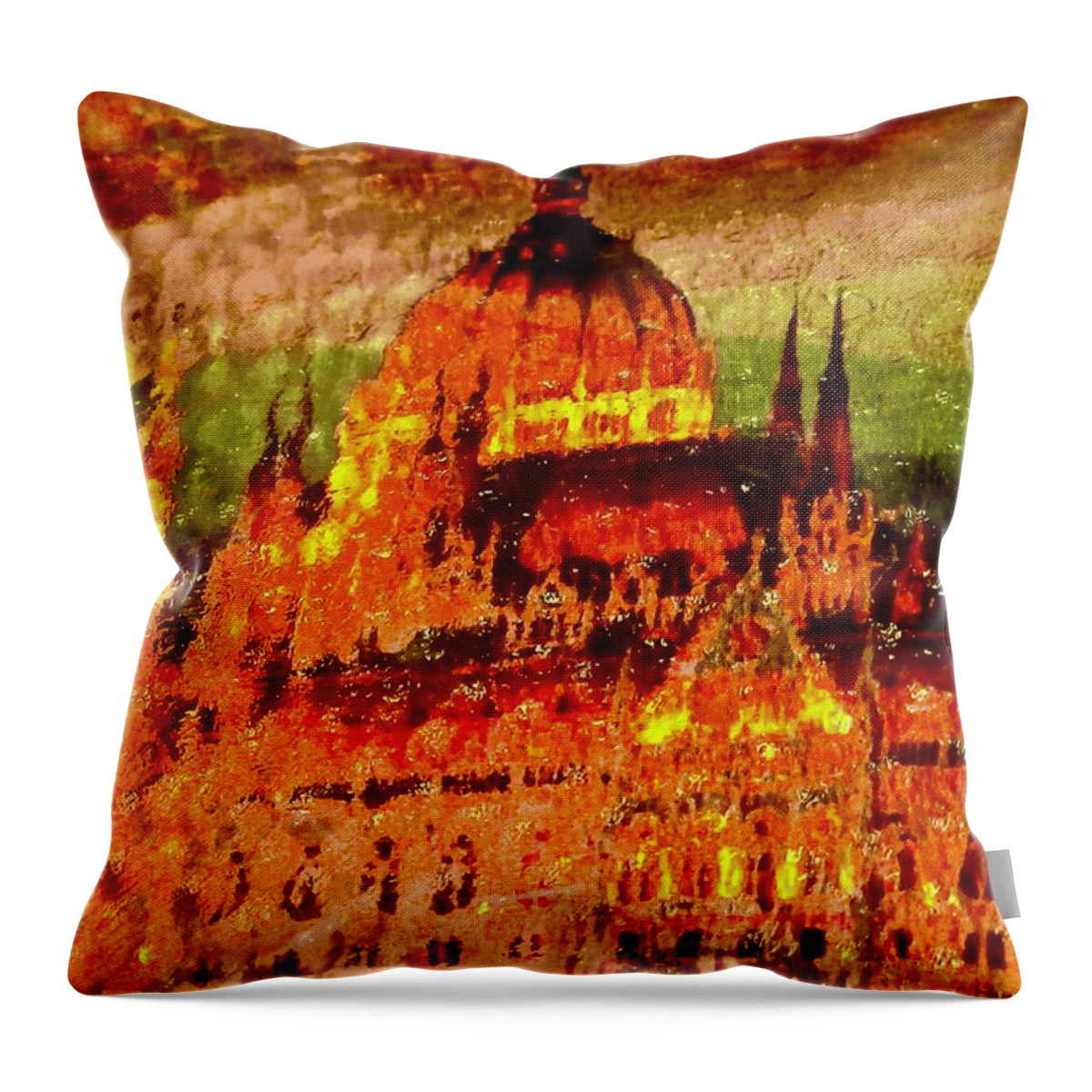 Cathedral Throw Pillow featuring the photograph Abstract Cathedral by Stephanie Moore