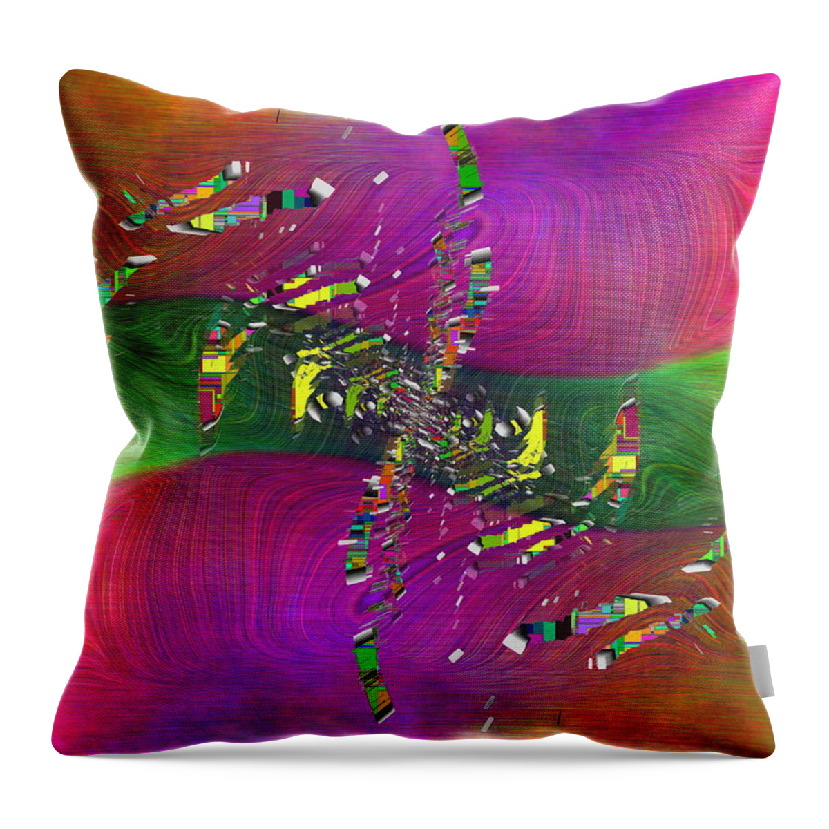 Abstract Throw Pillow featuring the digital art Abstract Cubed 357 by Tim Allen