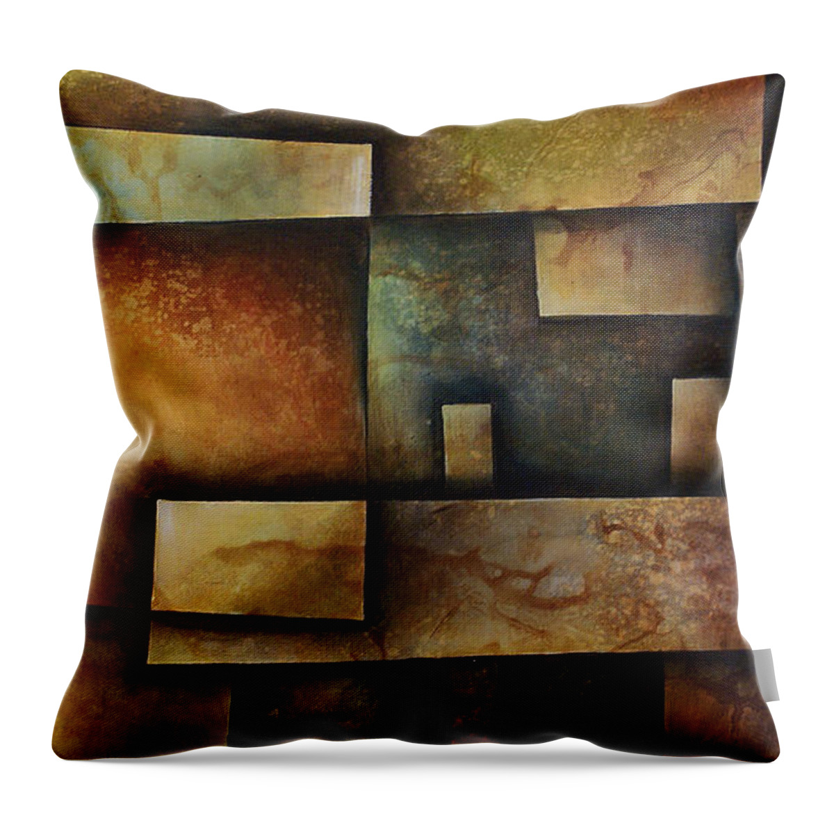 Abstract Art Throw Pillow featuring the painting Abstract Design 9 by Michael Lang
