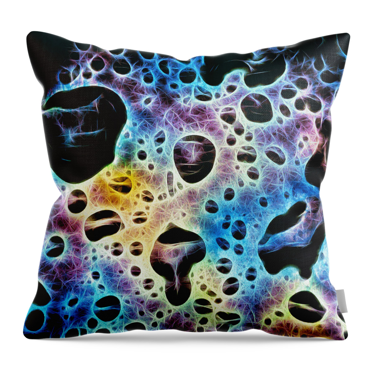 Abstract Throw Pillow featuring the photograph Abstract Dew Drops by Bill and Linda Tiepelman
