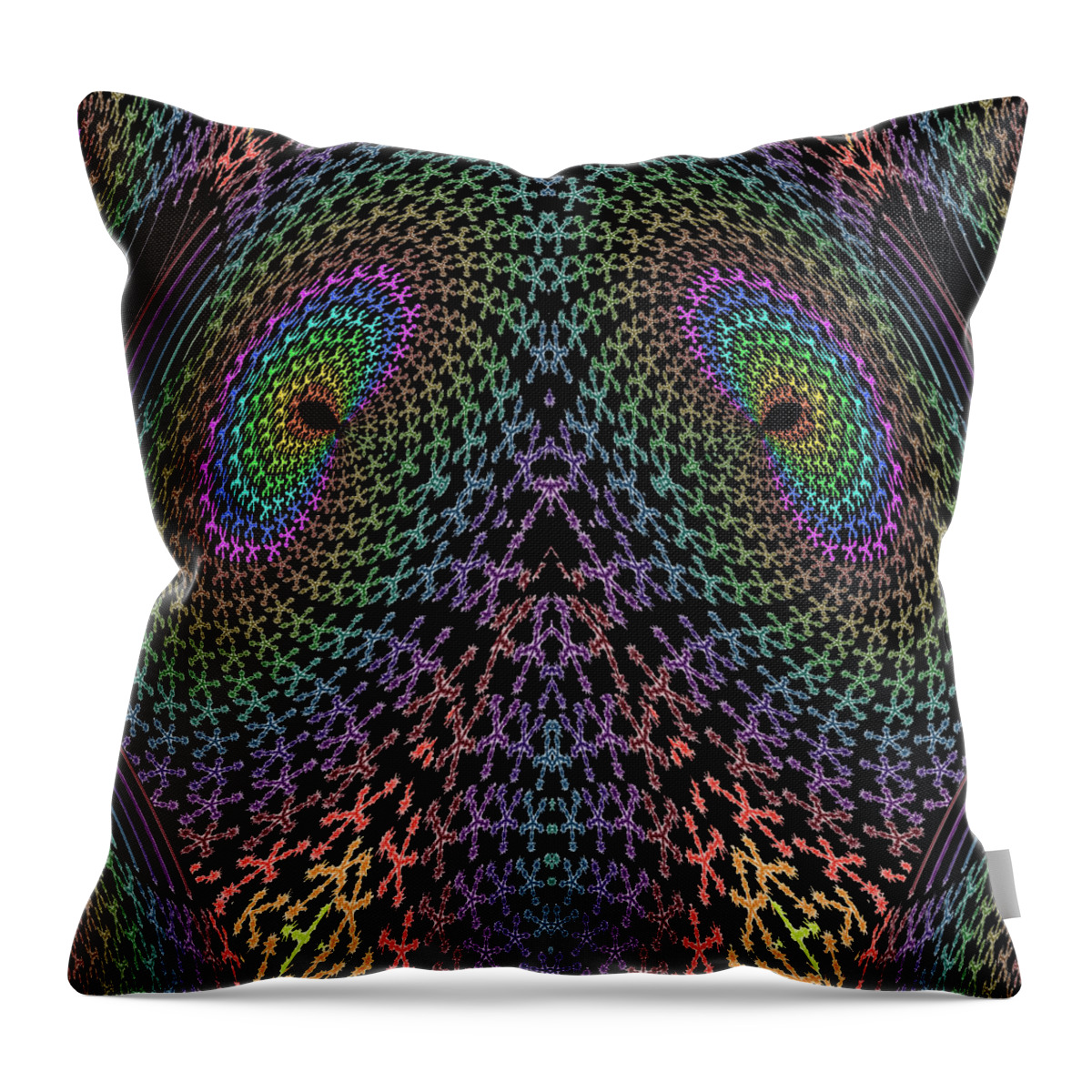 James Smullins Throw Pillow featuring the digital art Abstract Elephant or Fish by James Smullins