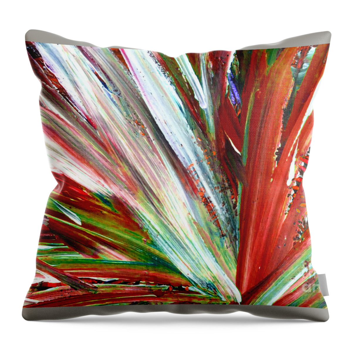 Abstract Throw Pillow featuring the painting Abstract Explosion Series 292215 by Mas Art Studio