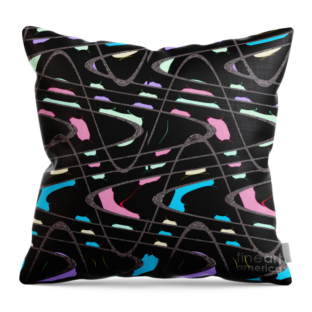 Abstract Throw Pillow featuring the photograph Abstract Expressway of All Sorts by Nina Silver