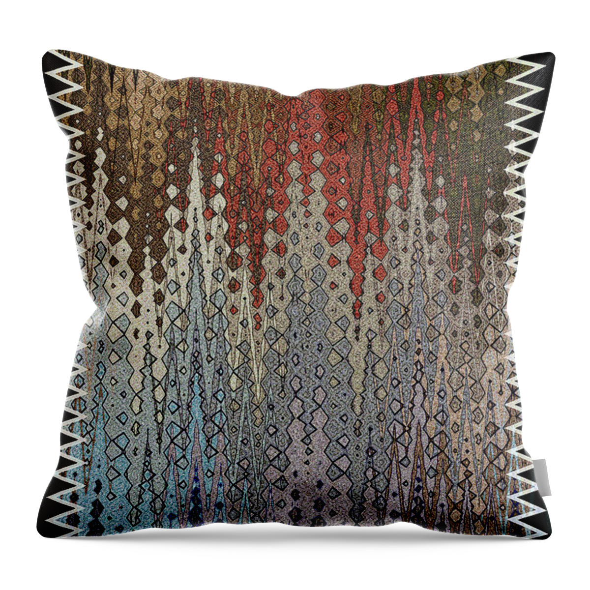 Abstract Floor Pamel Abstract Throw Pillow featuring the digital art Abstract Floor Pamel Abstract by Tom Janca