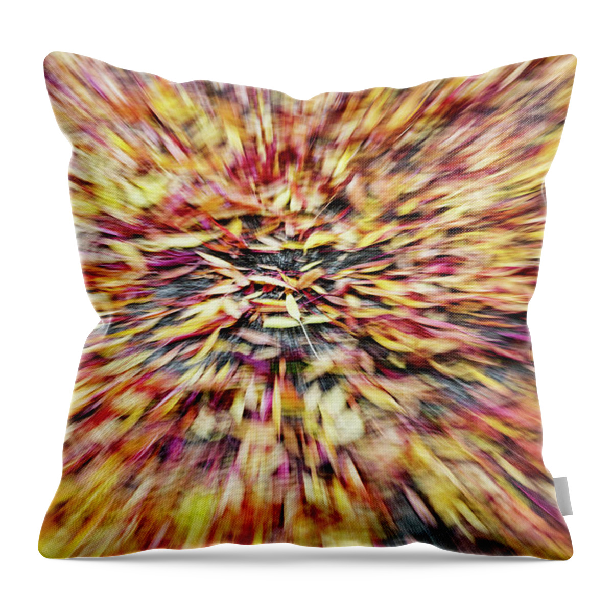 Leaves Throw Pillow featuring the photograph Abstract Leaves 1 by Rebecca Cozart