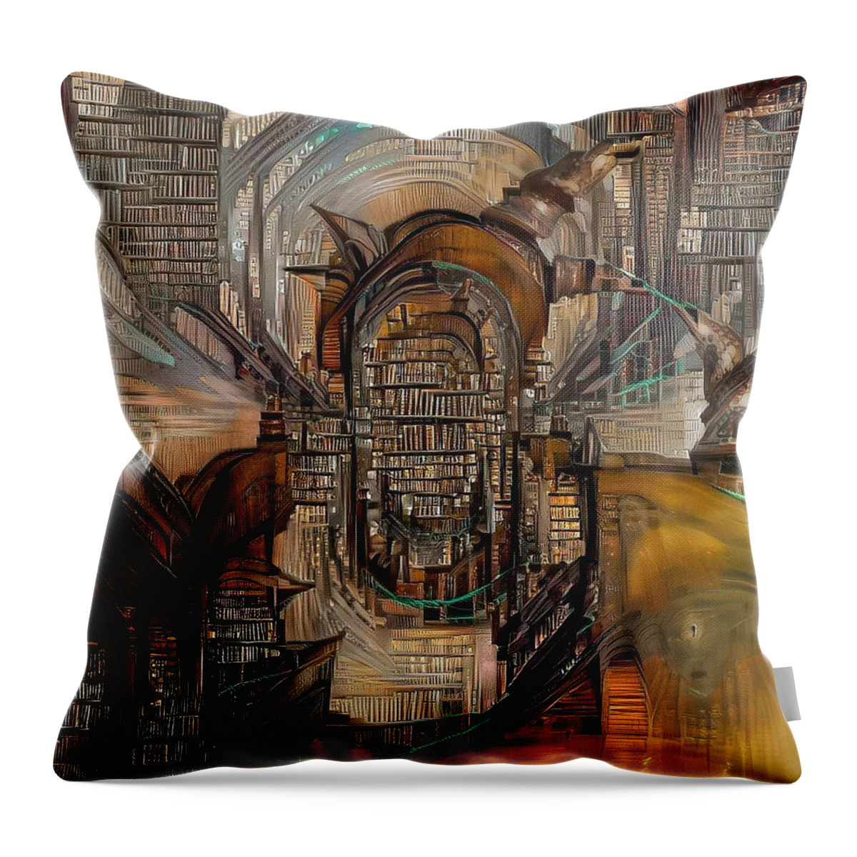 Sculpture Throw Pillow featuring the digital art Abstract Liberty by Bruce Rolff