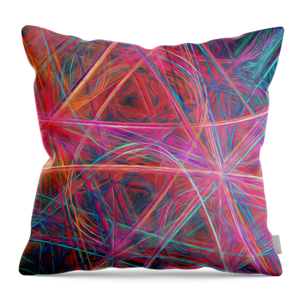 Andee Design Abstract Throw Pillow featuring the digital art Abstract Light Show by Andee Design