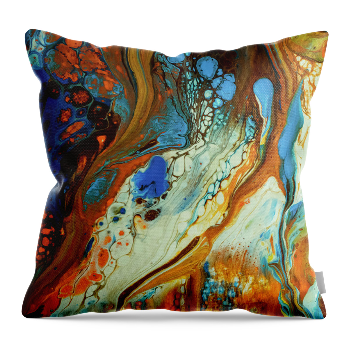 Liquid Abstract Throw Pillow featuring the photograph Liquid abstract #3 by Lilia S