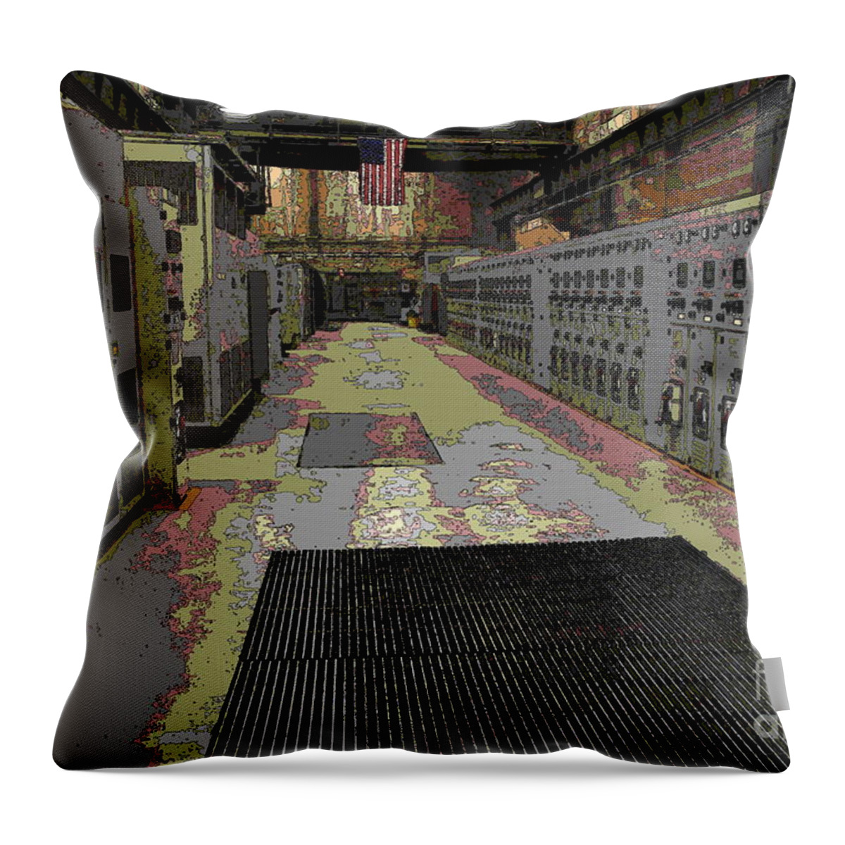 M42 Throw Pillow featuring the photograph Abstract - Solid State Rectifiers in M42 by Jacqueline M Lewis