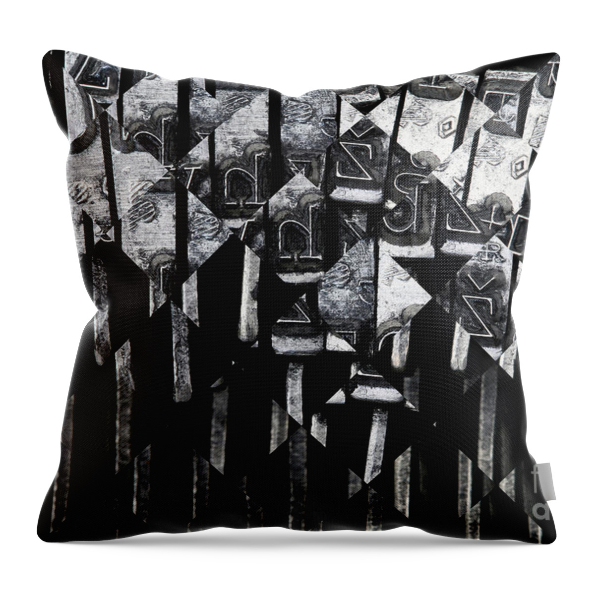 Matrix Throw Pillow featuring the photograph Abstract matrix by Michal Boubin