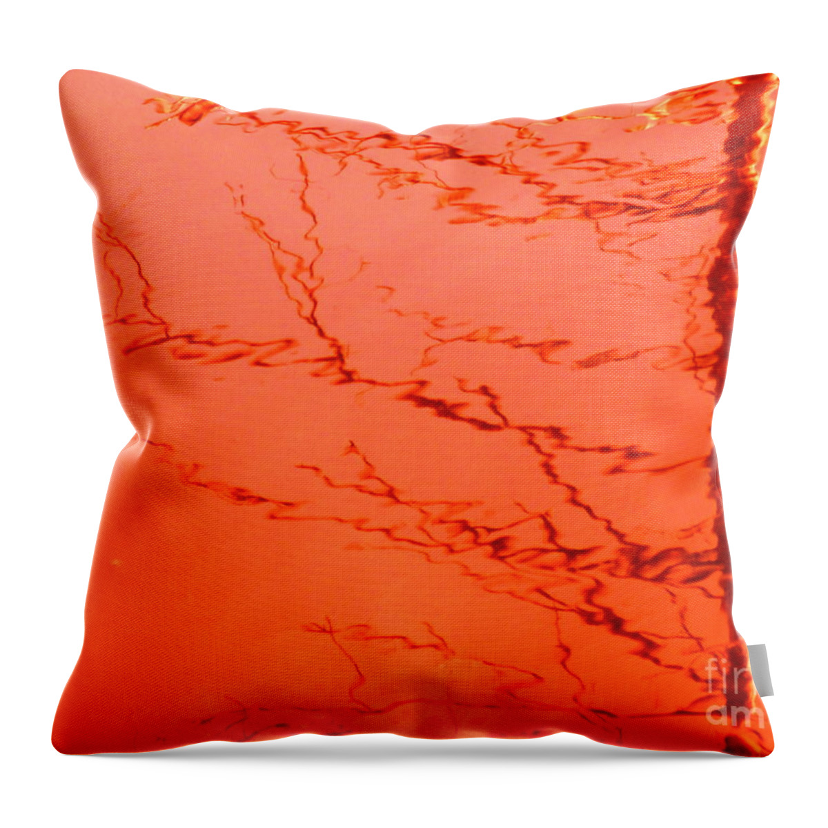 Water Throw Pillow featuring the photograph Abstract Orange by Sybil Staples
