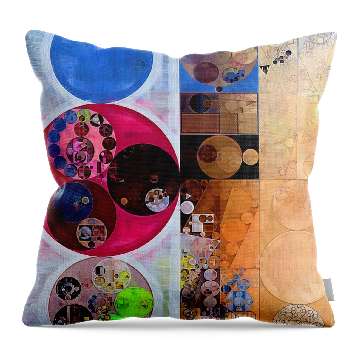Creation Throw Pillow featuring the digital art Abstract painting - Wafer by Vitaliy Gladkiy