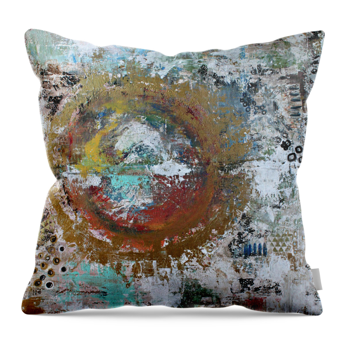 Abstract Painting Throw Pillow featuring the painting Abstract Paintng by Alma Yamazaki
