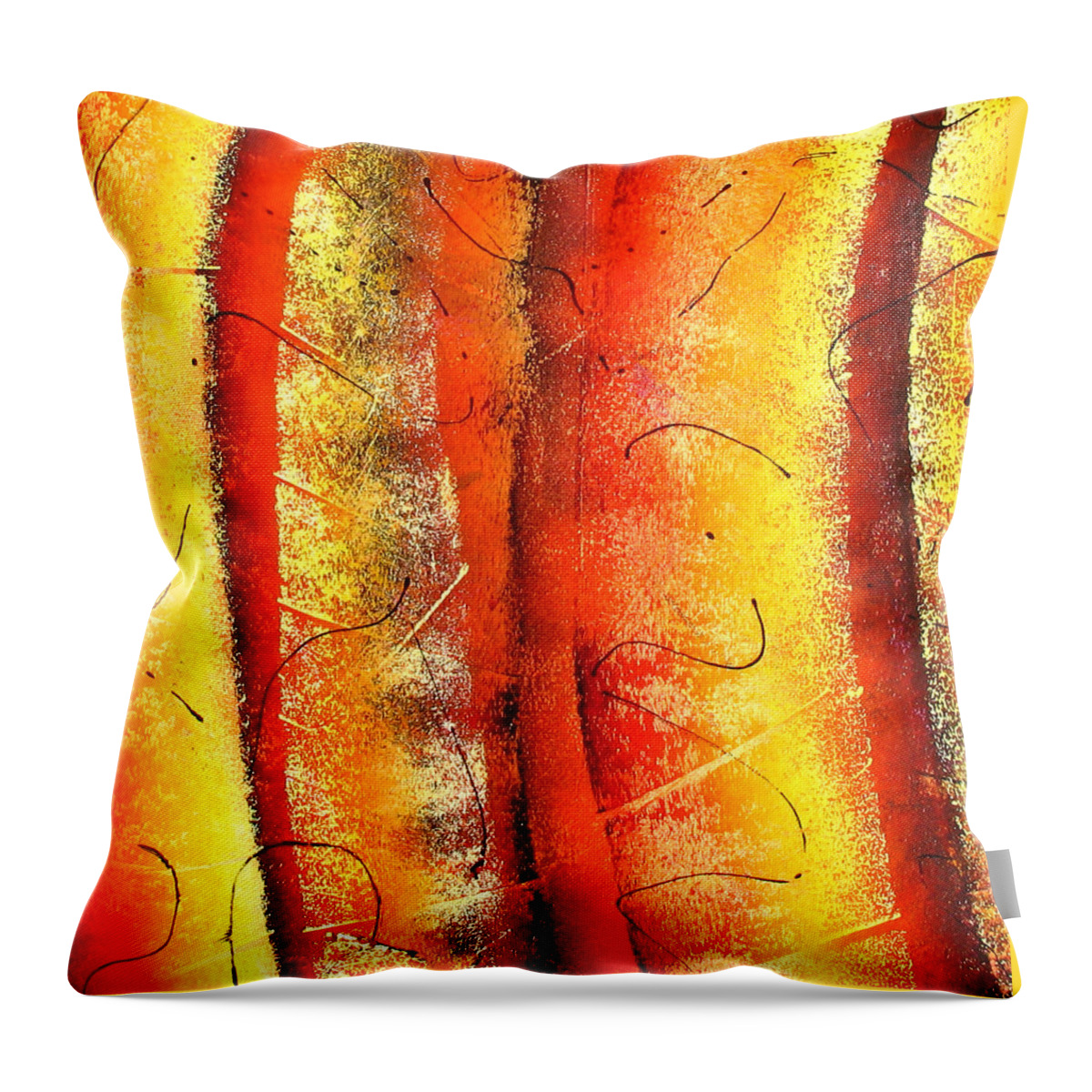  Throw Pillow featuring the painting Abstract r-1599 by Jay Bonifield