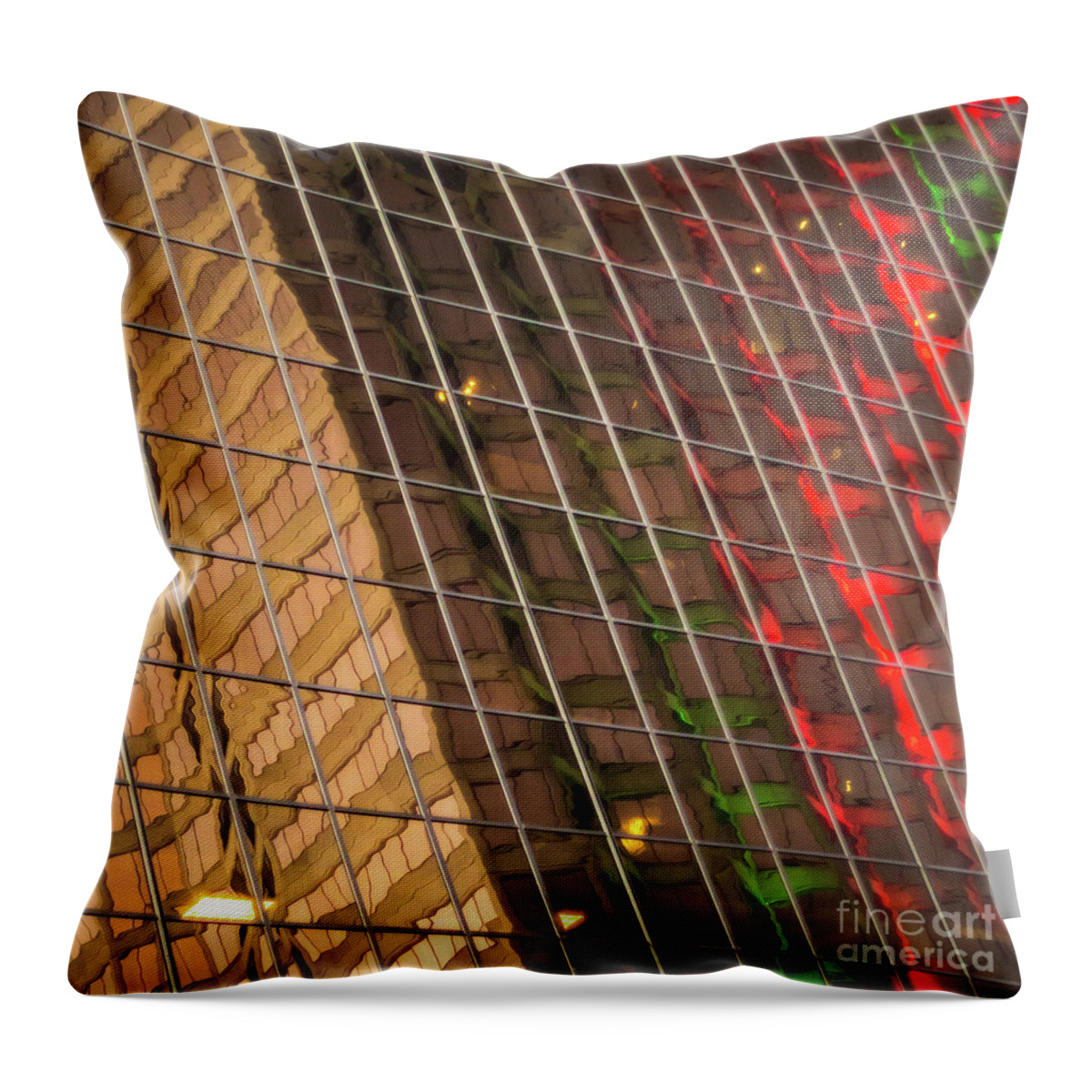 Abstract Reflection Michael Tidwell San Antonio Throw Pillow featuring the photograph Abstract Reflection by Michael Tidwell