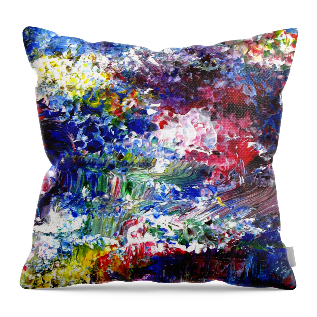 Mas Art Studio Throw Pillow featuring the painting Abstract Series 070815 A2 by Mas Art Studio