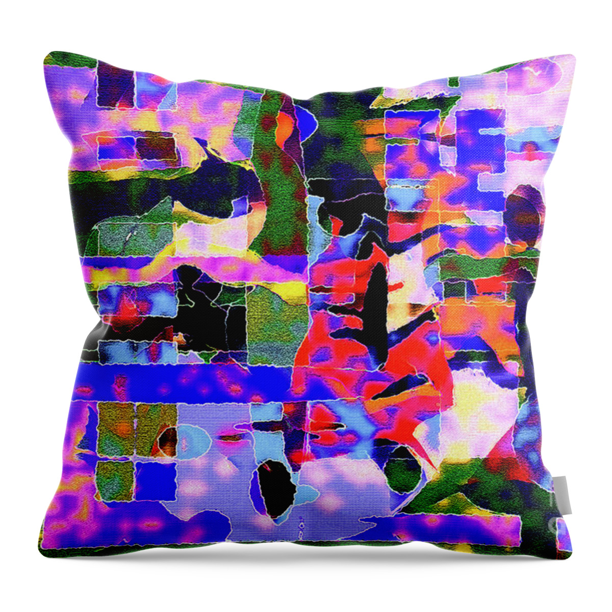 Green Throw Pillow featuring the photograph Abstract Sports Montage by Andee Design