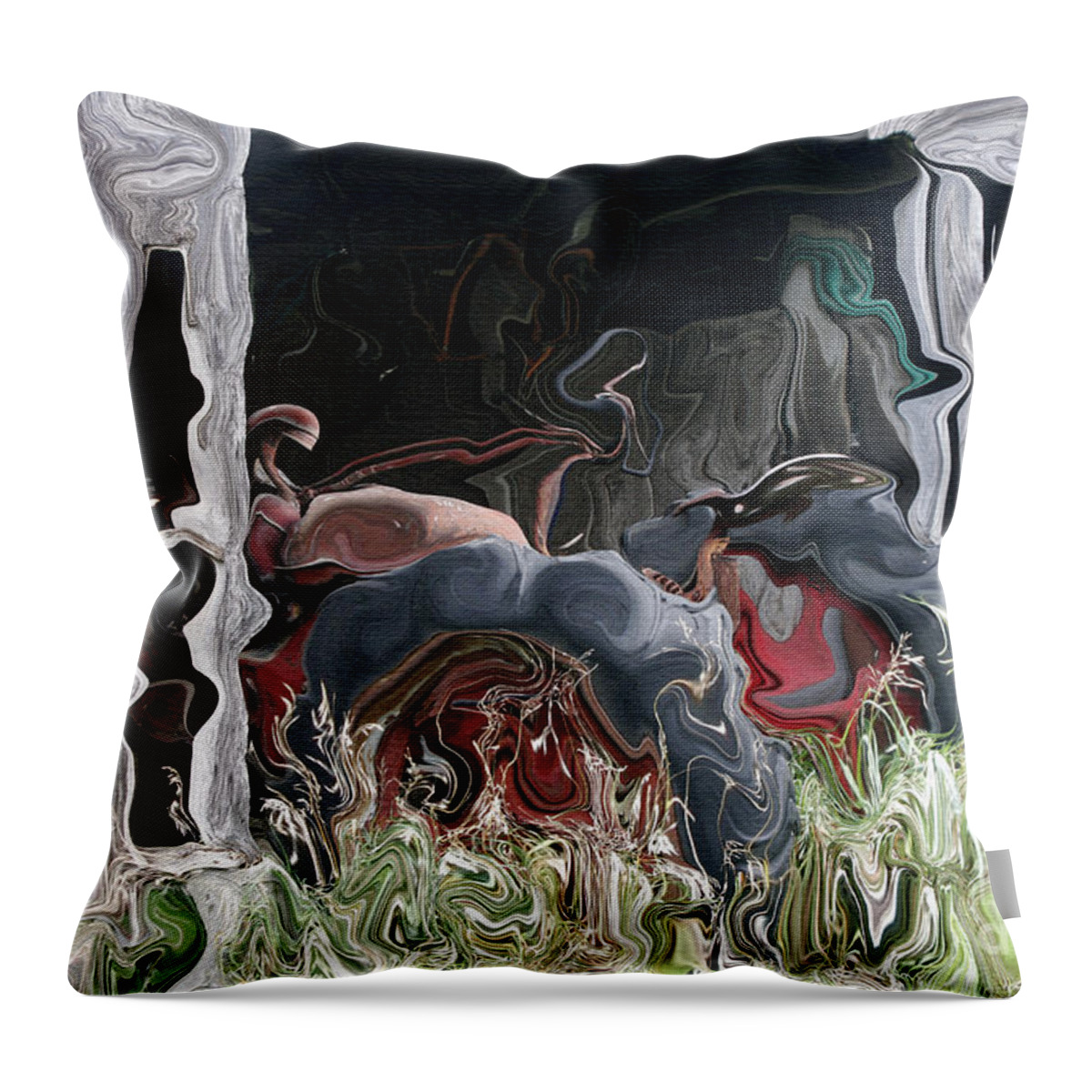 Tractor Throw Pillow featuring the photograph Abstract Tractor by Rick Rauzi