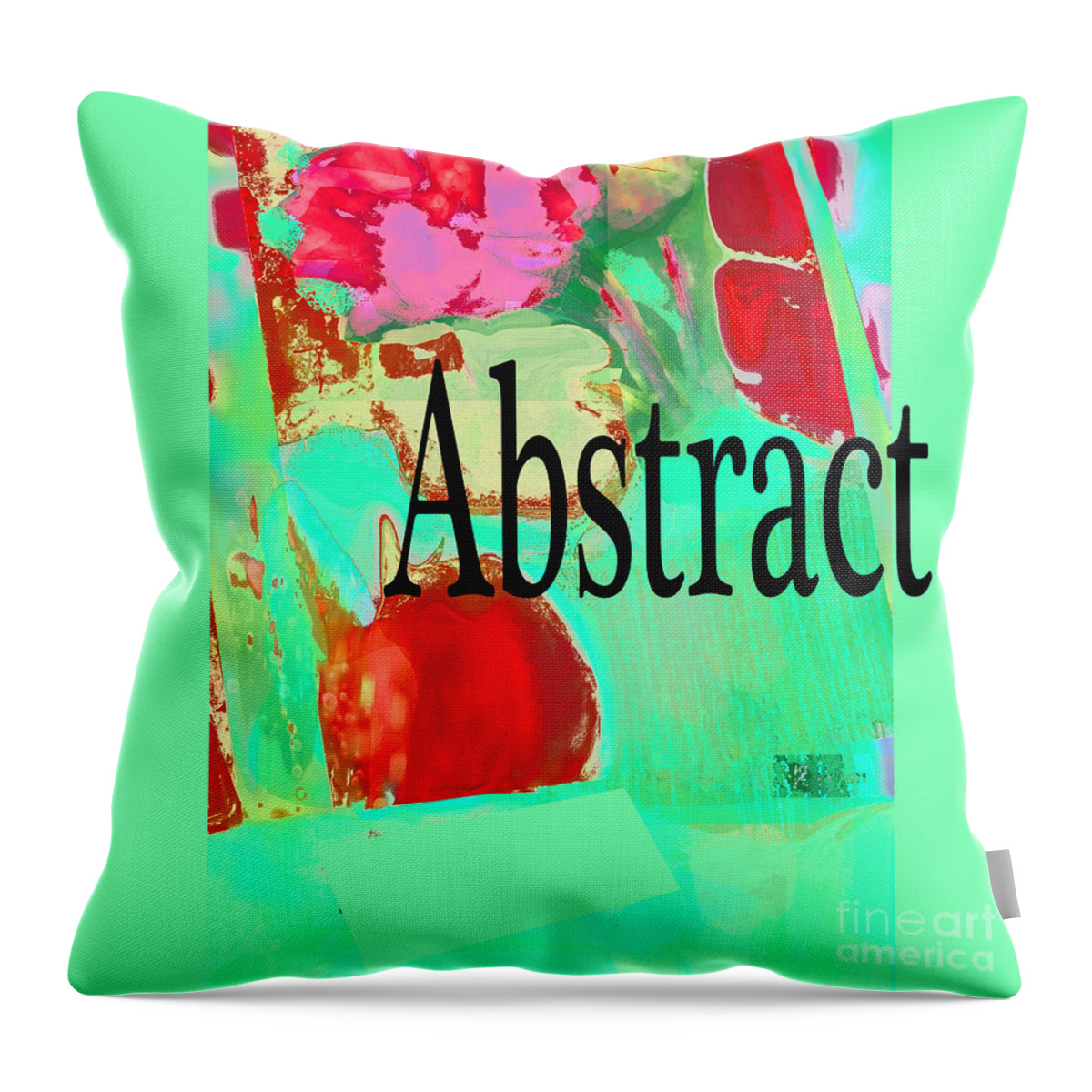 Square Throw Pillow featuring the mixed media Abstract #2 by Zsanan Studio
