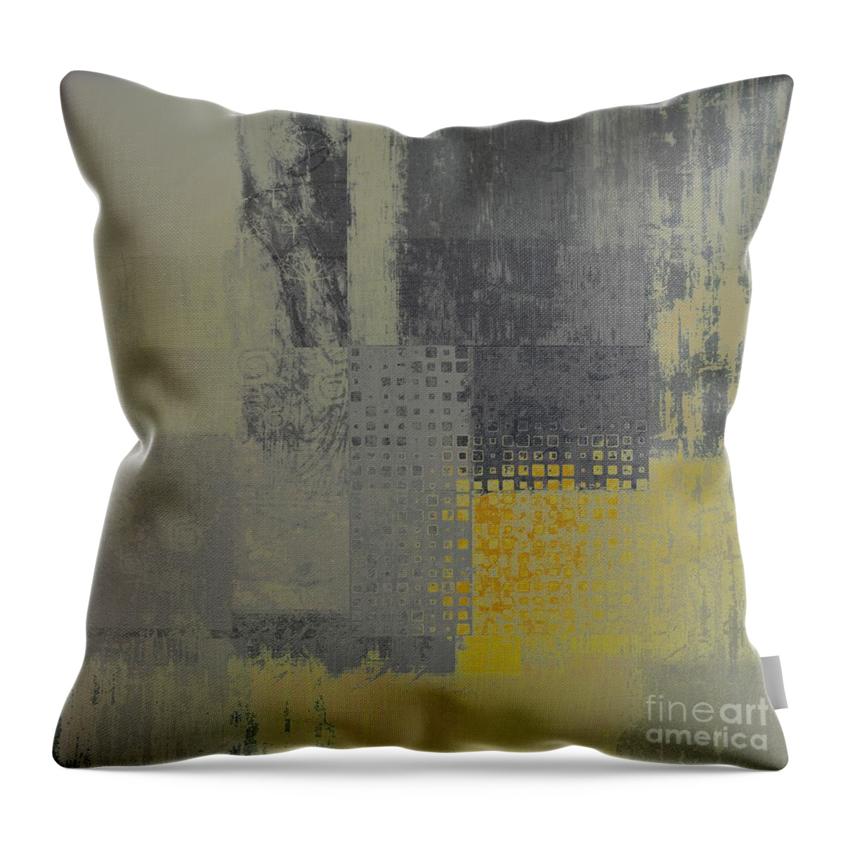 Abstract Throw Pillow featuring the digital art Abstractionnel - ww59j121129158yll by Variance Collections