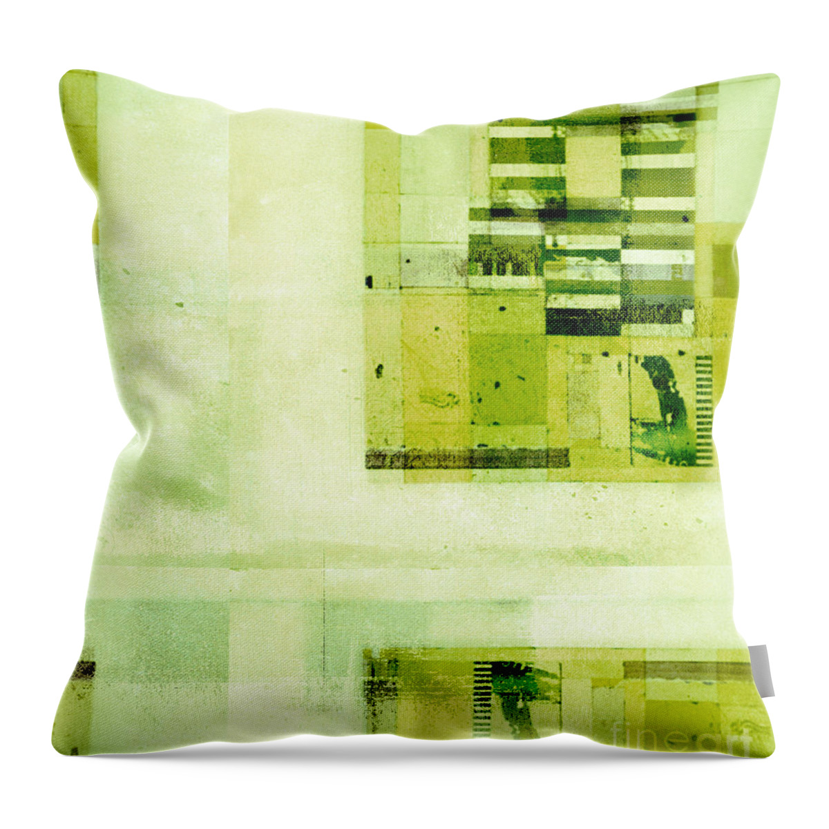 Abstract Throw Pillow featuring the digital art Abstractitude - c4v by Variance Collections