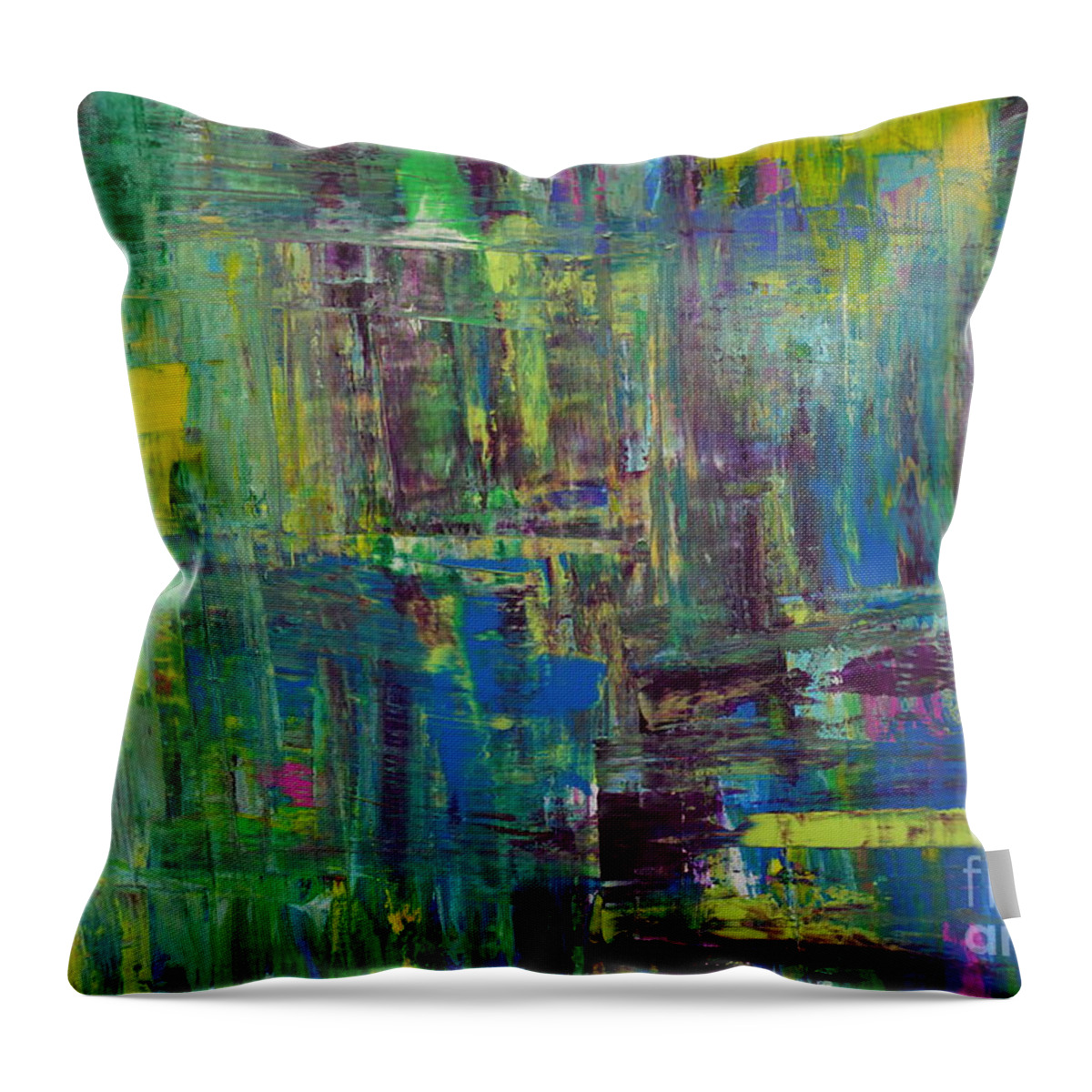 Abstract Throw Pillow featuring the painting Abstract_untitled by Jimmy Clark