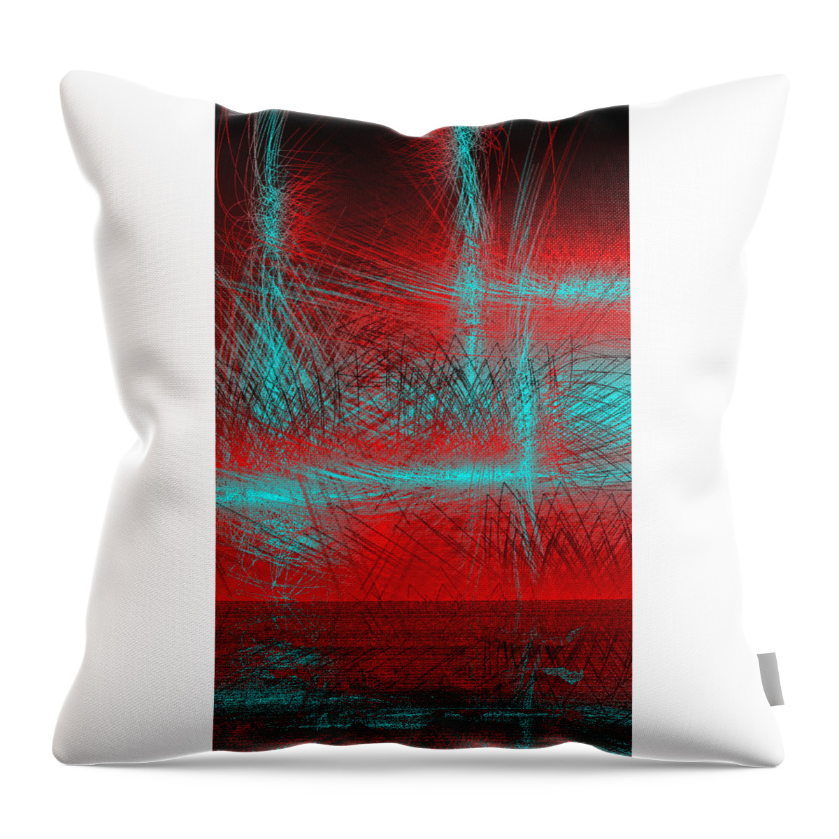 Rithmart Abstract Lines Organic Random Computer Digital Shapes Abstract Acanvas Algorithm Art Below Colors Designed Digital Display Drawn Images Number One Organic Recursive Reflection Series Shadowy Shapes Small Streaming Using Watery Throw Pillow featuring the digital art Ac-1-8 by Gareth Lewis