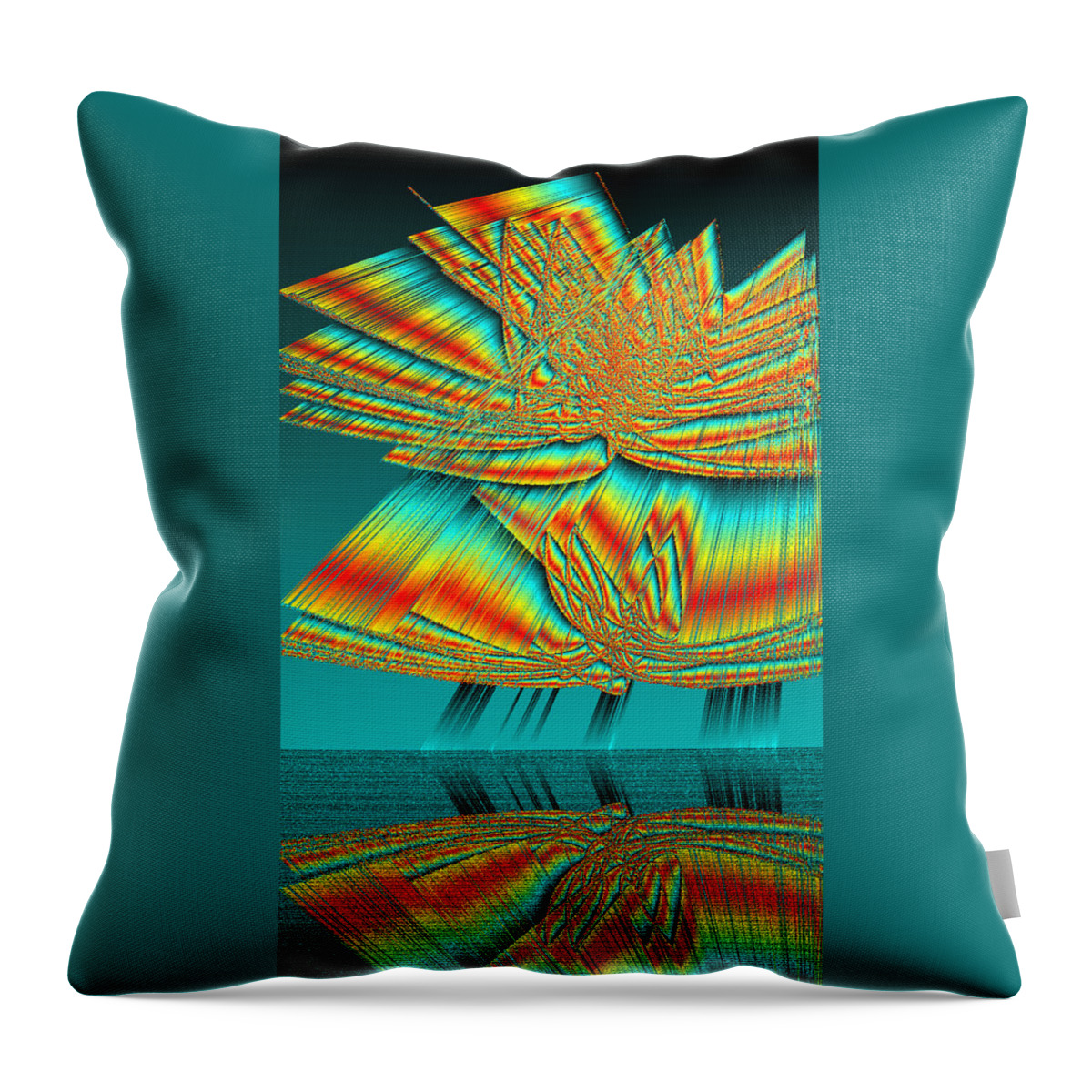 Rithmart Abstract Lines Organic Random Computer Digital Shapes Acanvas Art Background Colors Designed Digital Display Images One Random Series Shapes Smooth Spiky Streaming Three Using Throw Pillow featuring the digital art Ac-7-71-#rithmart by Gareth Lewis