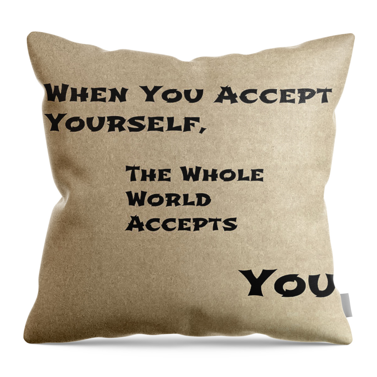 Acceptance Throw Pillow featuring the mixed media Acceptance by Joseph S Giacalone
