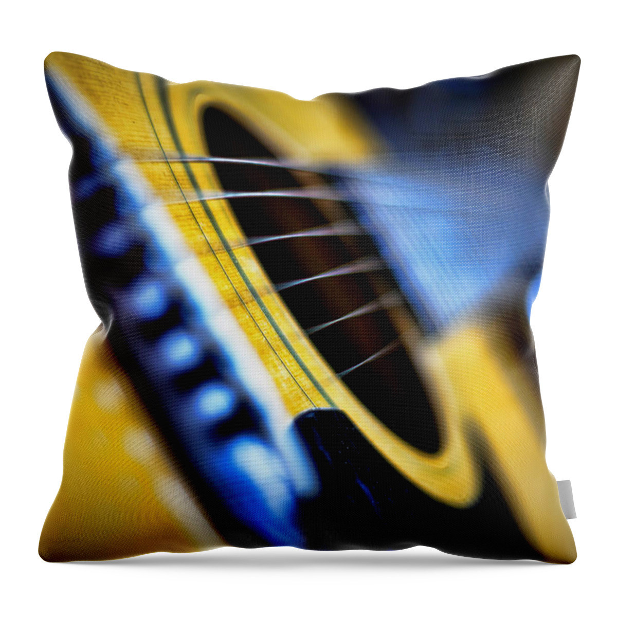 Guitar Throw Pillow featuring the photograph Acoustic by Cricket Hackmann
