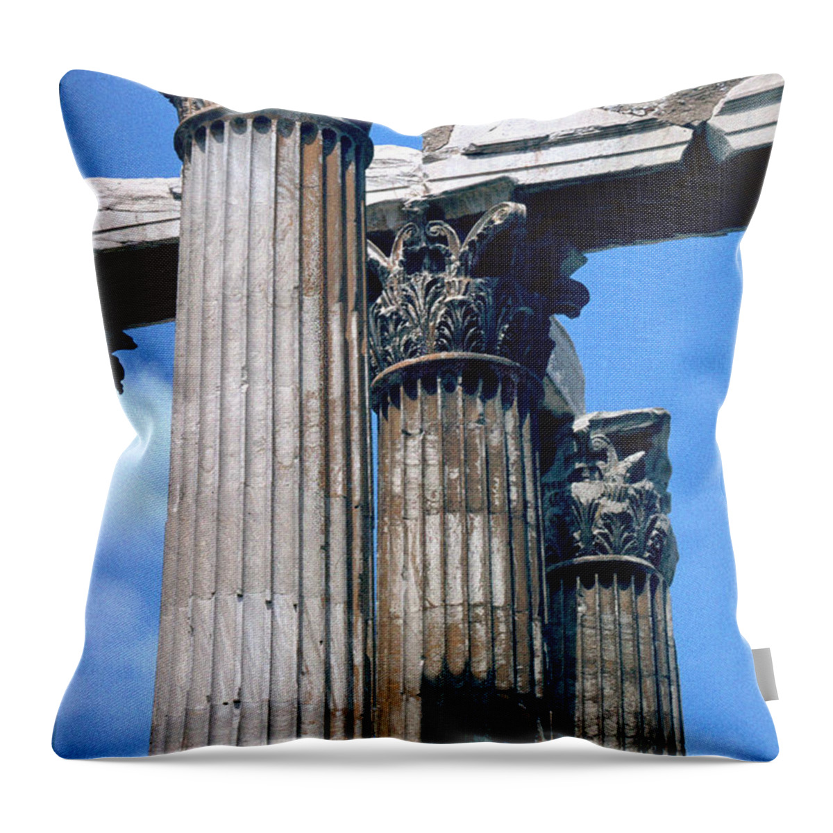Acropolis Throw Pillow featuring the photograph Acropolis by Flavia Westerwelle