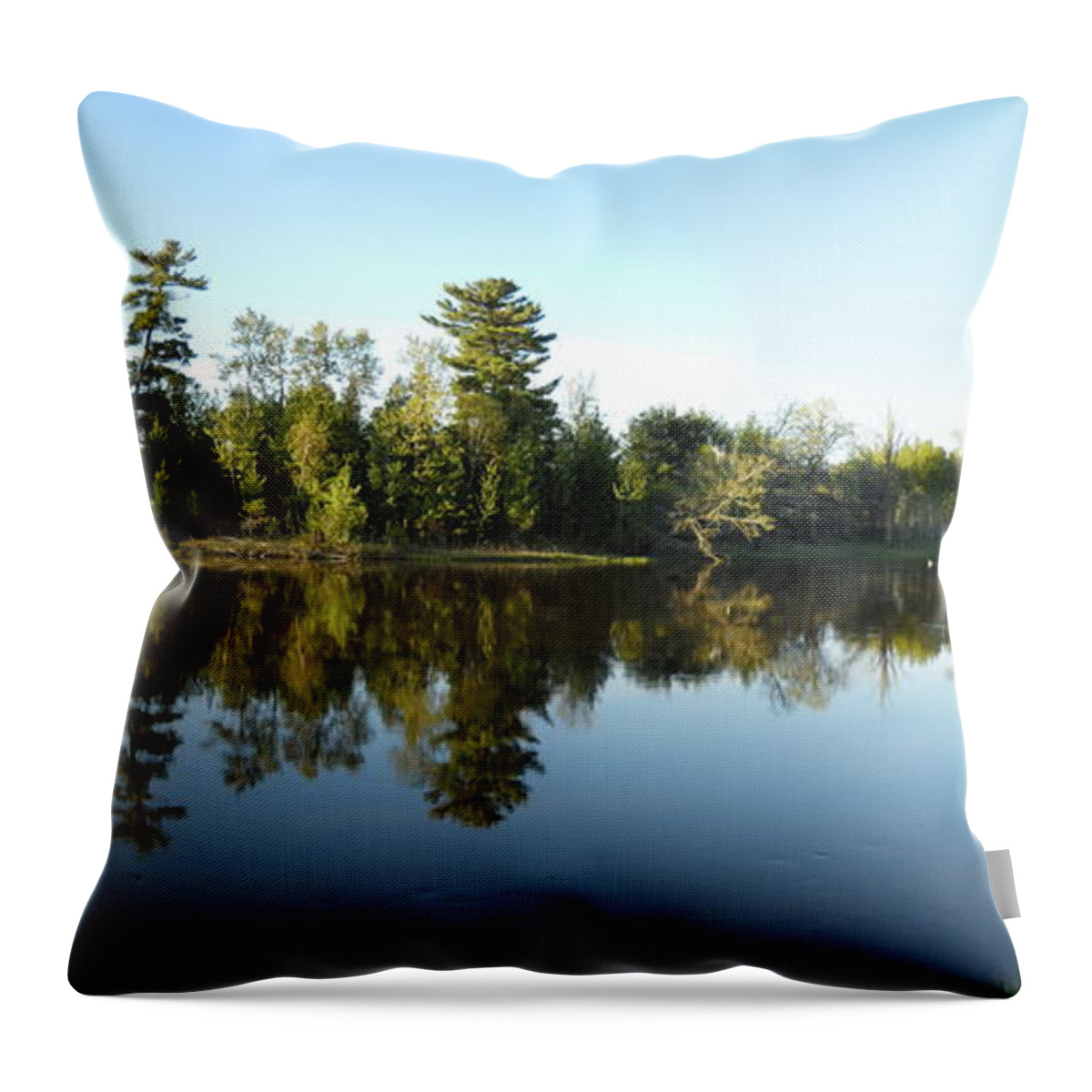 Mississippi River Throw Pillow featuring the photograph Across and Downstream Mississippi River by Kent Lorentzen
