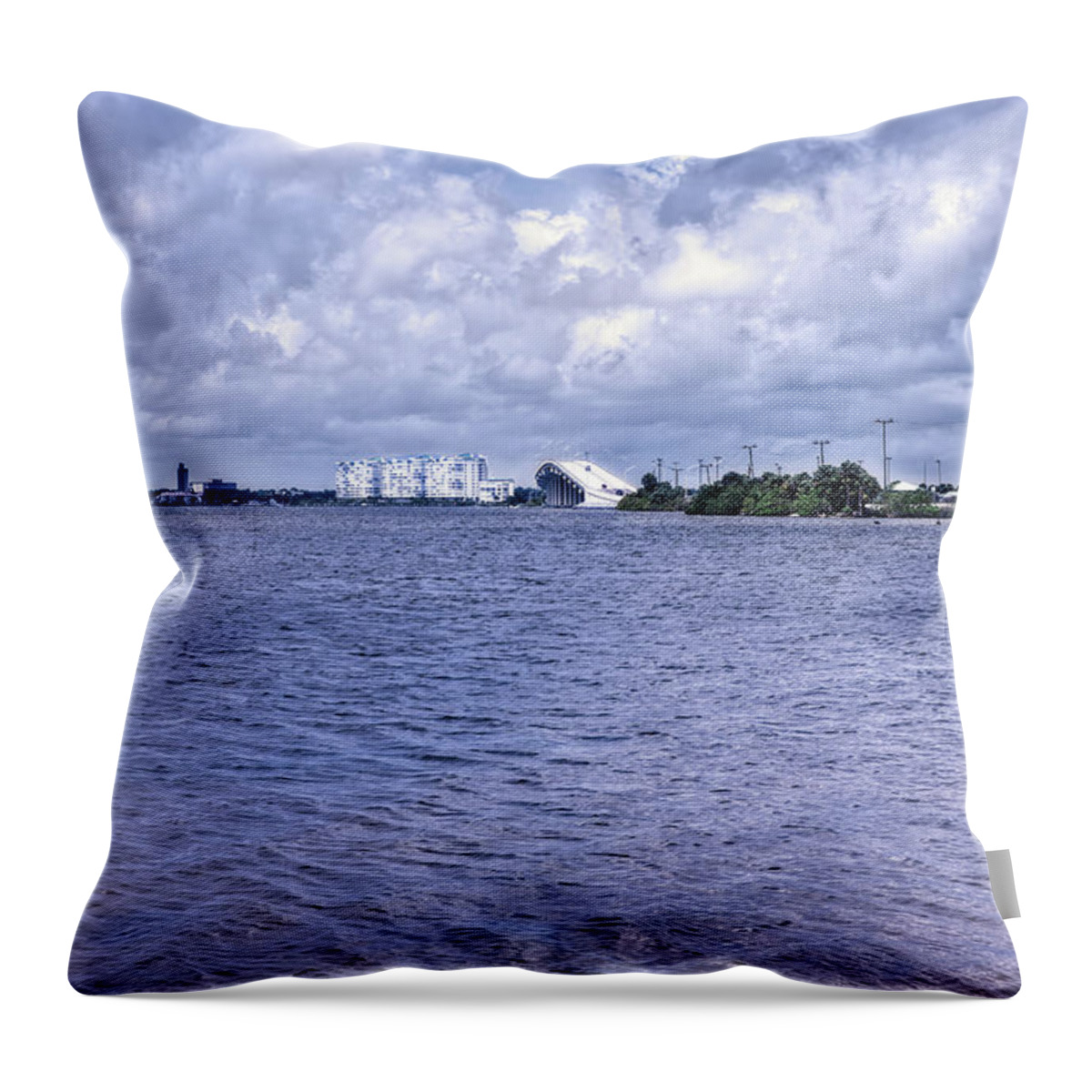 Landscape Throw Pillow featuring the photograph Across the River by John M Bailey