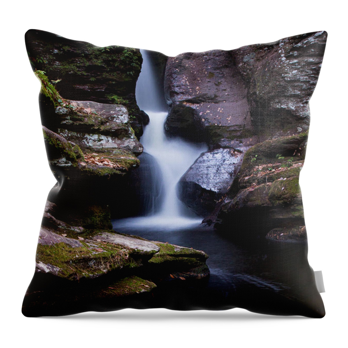 Photography Throw Pillow featuring the photograph Adams Falls for 6 Seconds by Joe Kopp