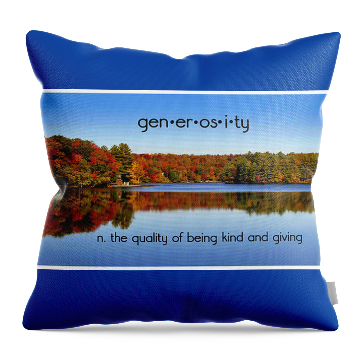 Diane Berry Throw Pillow featuring the photograph Adirondack October Generosity by Diane E Berry