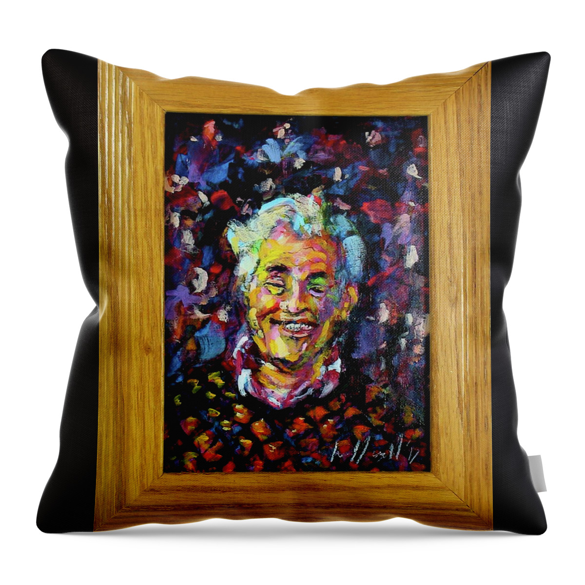 Painting Throw Pillow featuring the painting Adolph by Les Leffingwell