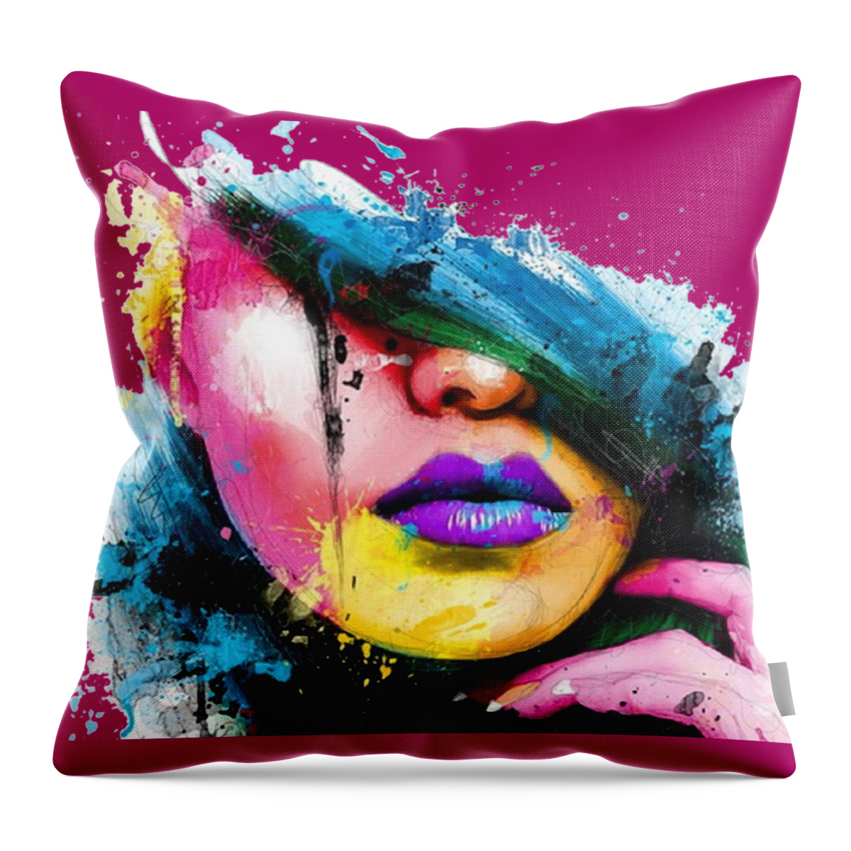 Faces Throw Pillow featuring the painting Adonis T-shirt by Herb Strobino