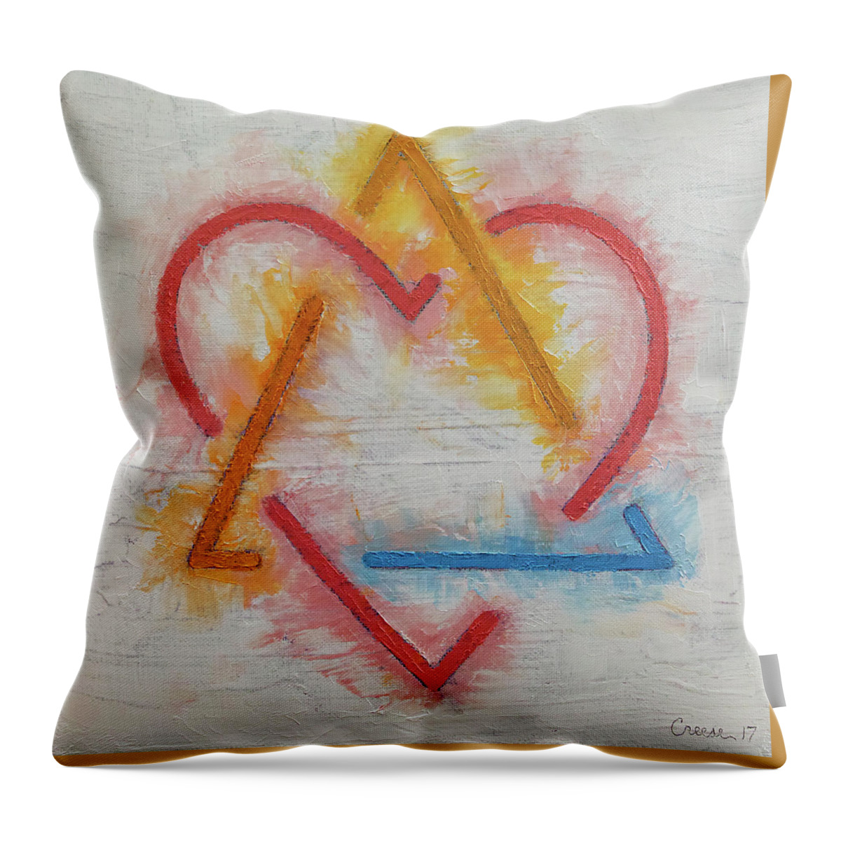 Adoption Symbol Throw Pillow featuring the painting Adoption Symbol by Michael Creese