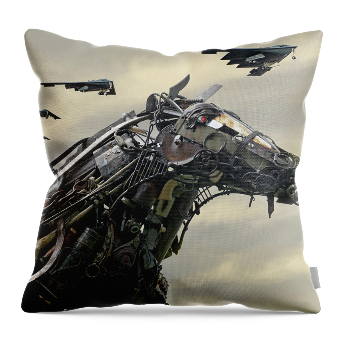 B2 Throw Pillow featuring the photograph Advance of the Machines by Christopher McKenzie