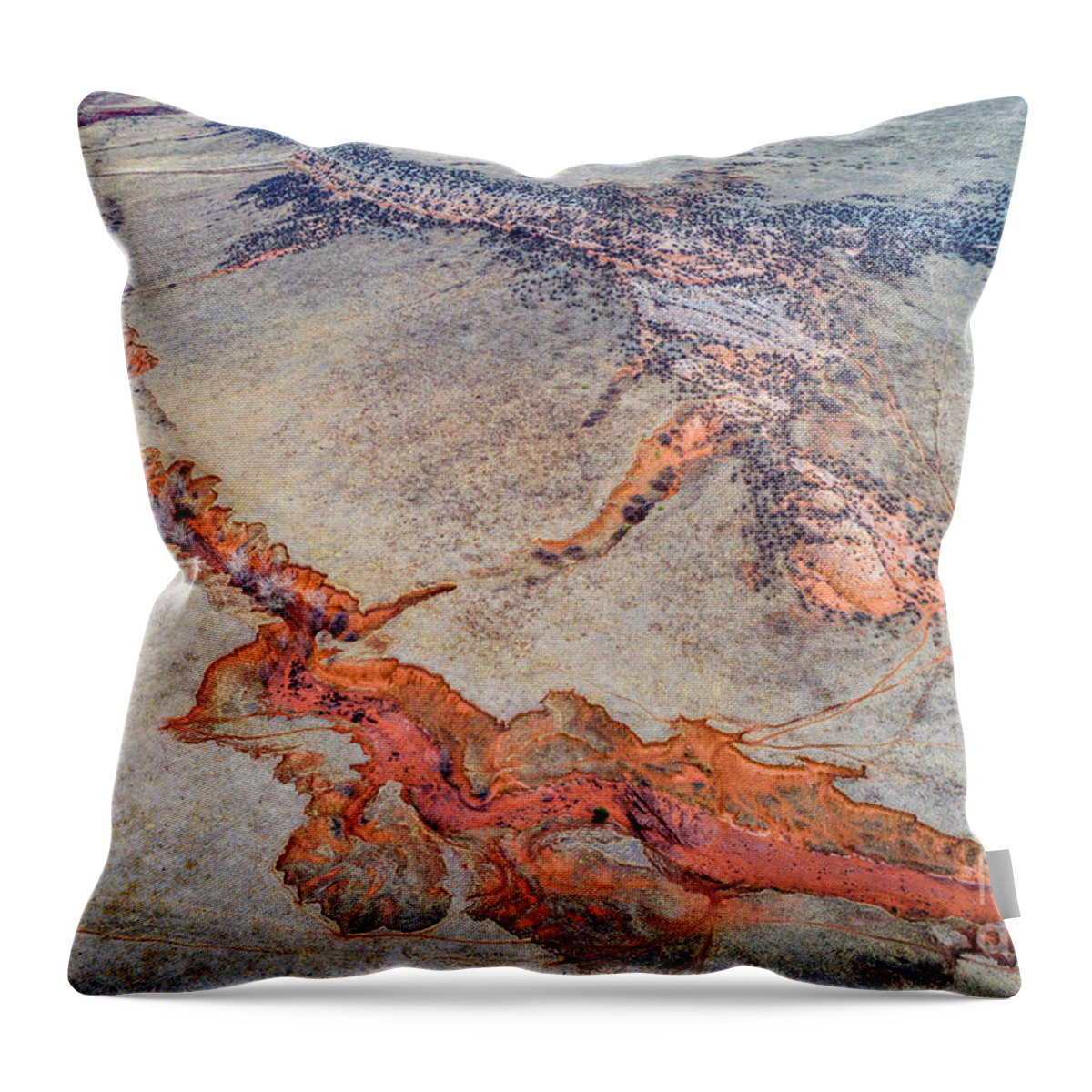 Colorado Throw Pillow featuring the photograph aerial landscape abstract of Colorado foothills by Marek Uliasz